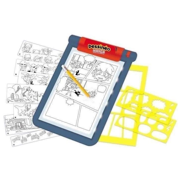 Jeu créatif - NATHAN - Dessinéo Manga - Tablette lumineuse pour créer des mangas