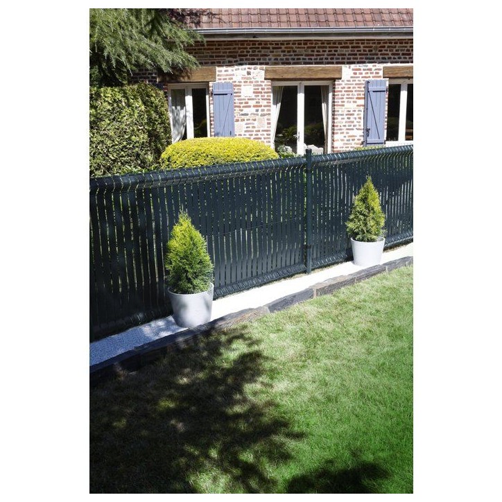 Rouleau de lame occultante - NATURE - 48 mm x 50 m - Anthracite - Avec 100 clips Rouleau de lame occultante - NATURE - 48 mm x 50 m - Anthracite - Avec 100 clips