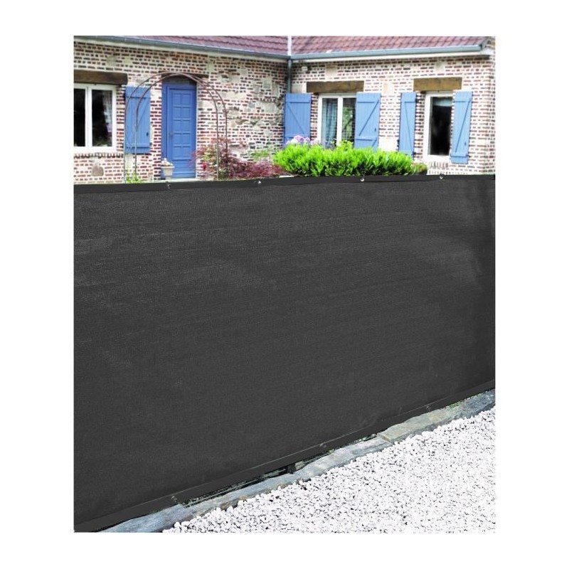 Brise-vue - NATURE - 1 x 3 m - Occultant 5/5 - HDPE 350 g/m² - Anthra