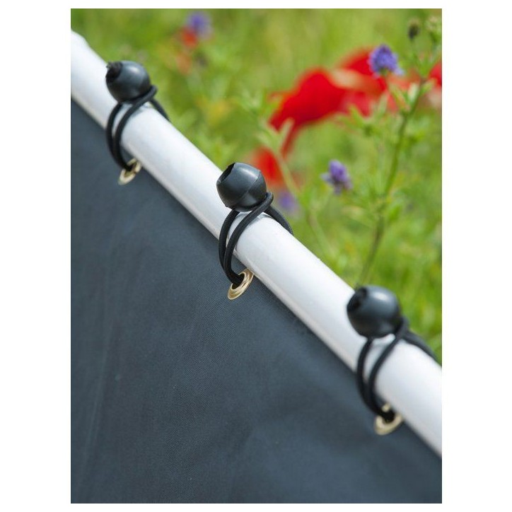 Lien élastique - NATURE - Pour la fixation des nattes et écrans brise-vue a oeillets Lien élastique - NATURE - Pour la fixation des nattes et écrans brise-vue a oeillets