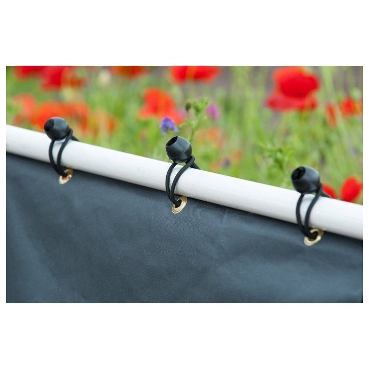 Lien élastique - NATURE - Pour la fixation des nattes et écrans brise-vue a oeillets Lien élastique - NATURE - Pour la fixation des nattes et écrans brise-vue a oeillets