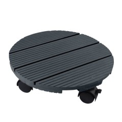 Support de pot roulant - NATURE - Composite - Diametre 30 cm - Anthrac