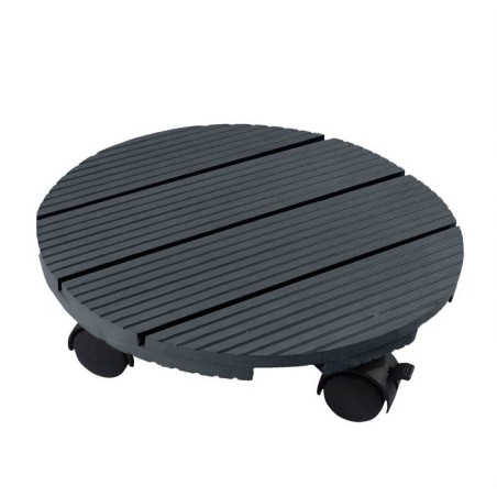 Support de pot roulant - NATURE - Composite - Diametre 30 cm - Anthrac