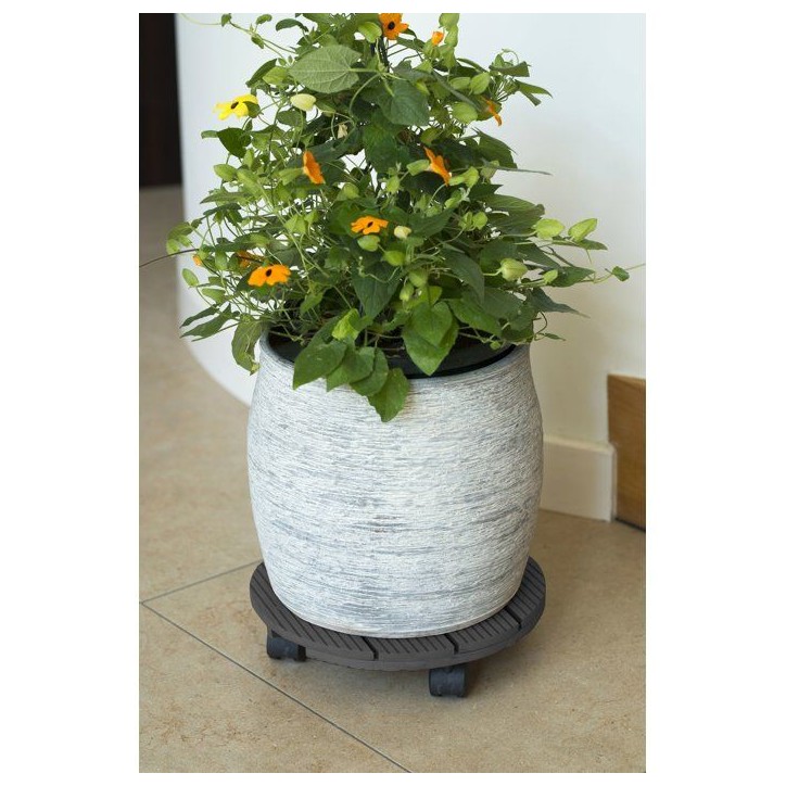 Support de pot roulant - NATURE - Composite - Diametre 30 cm - Anthracite