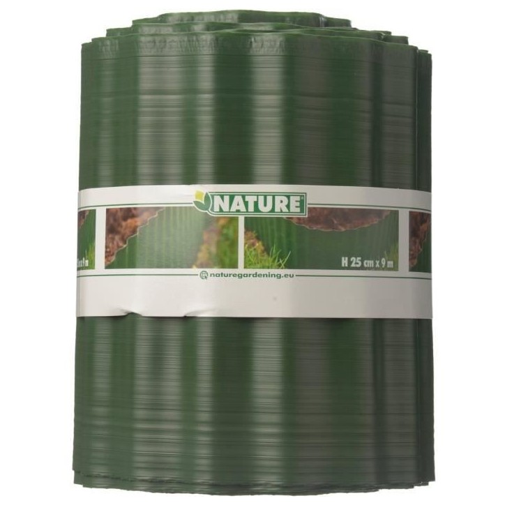 Bordure a gazon polyéthylene vert H25 cm x 9 m - NATURE Bordure a gazon polyéthylene vert H25 cm x 9 m - NATURE