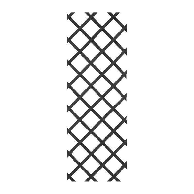 Treillis extensible - NATURE - Bois - 150 x 50 cm - Anthracite - Avec