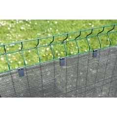 Clip de fixation brise-vue - NATURE - Lot de 20 - Anthracite