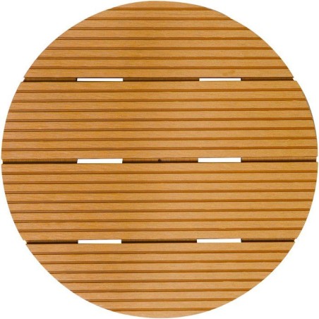 Support de pot a roulettes - NATURE - WPC H7,5 x Ø30 cm - 4 roulettes - Bois