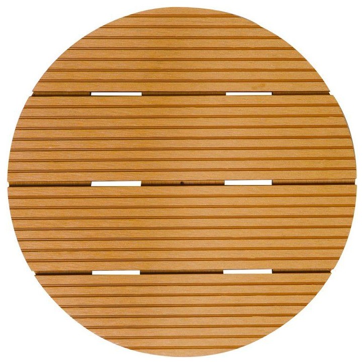 Support de pot a roulettes - NATURE - WPC H7,5 x Ø30 cm - 4 roulettes - Bois Support de pot a roulettes - NATURE - WPC H7,5 x Ø30 cm - 4 roulettes - Bois