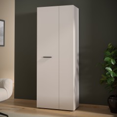 Armoire 2 portes battantes - 5 étageres - Décor Sable - L68,7 x P36,