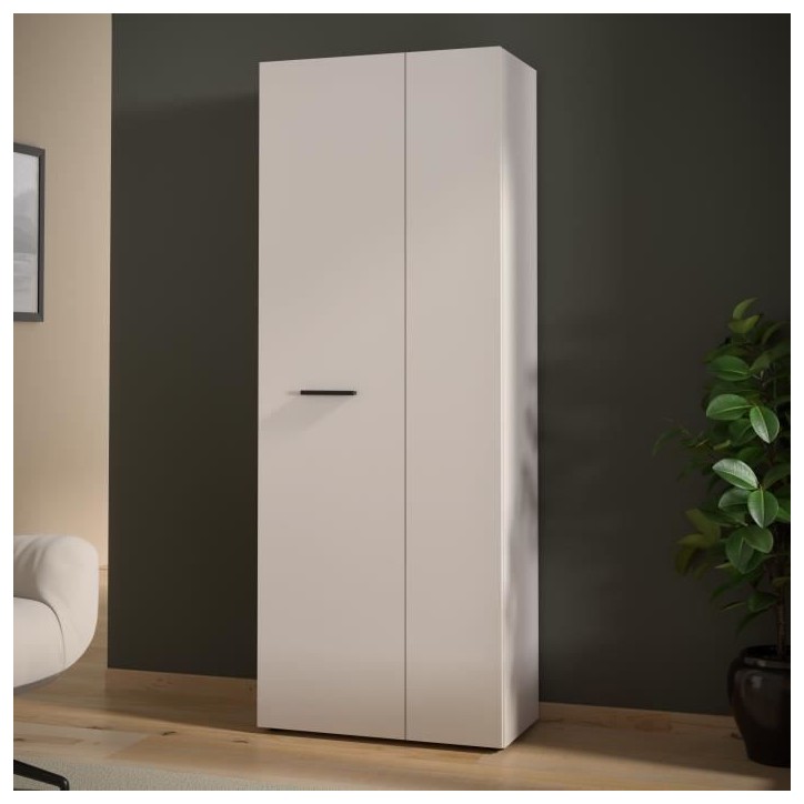 Armoire de rangement - 2 portes- Beige sable - L68,7 x P36,5 x H181,1 cm Armoire de rangement - 2 portes- Beige sable - L68,7 x P36,5 x H181,1 cm