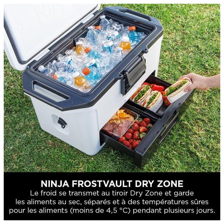 Glaciere roulante FB151EUWH FrostVault - NINJA - Rigide - 47L - Blanche Glaciere roulante FB151EUWH FrostVault - NINJA - Rigide - 47L - Blanche
