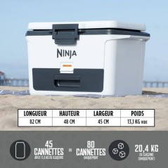 Glaciere roulante FB151EUWH FrostVault - NINJA - Rigide - 47L - Blanch