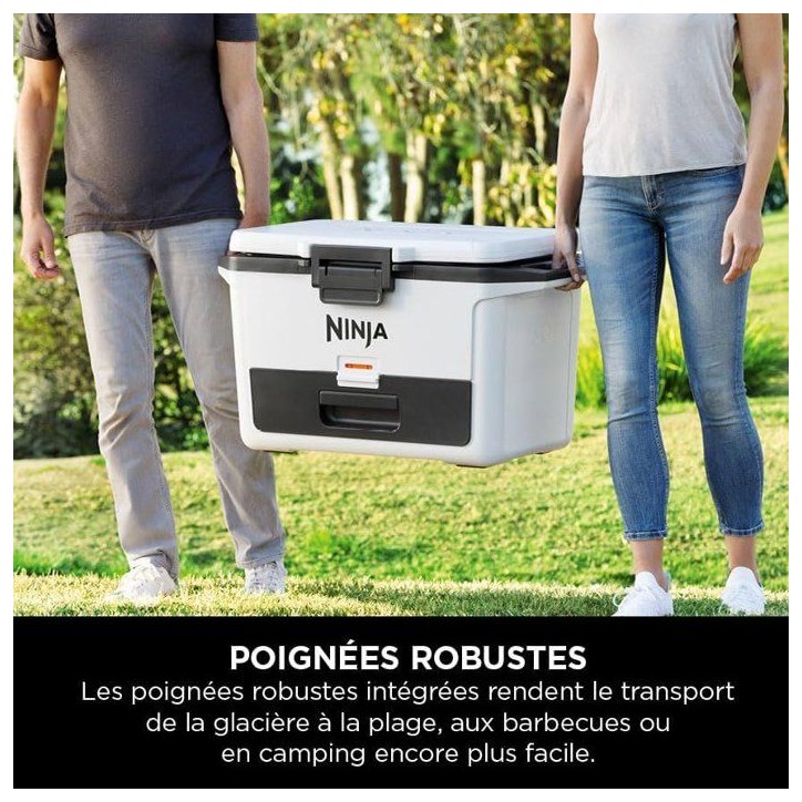 Glaciere roulante FB151EUWH FrostVault - NINJA - Rigide - 47L - Blanche Glaciere roulante FB151EUWH FrostVault - NINJA - Rigide - 47L - Blanche