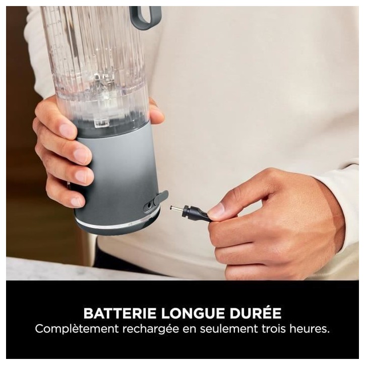 Blender portable NINJA Blast Max - BC251EUSL - bol 530 ml - autonomie 2h - sans fil - sans BPA - argent Blender portable NINJA Blast Max - BC251EUSL - bol 530 ml - autonomie 2h - sans fil - sans BPA - argent