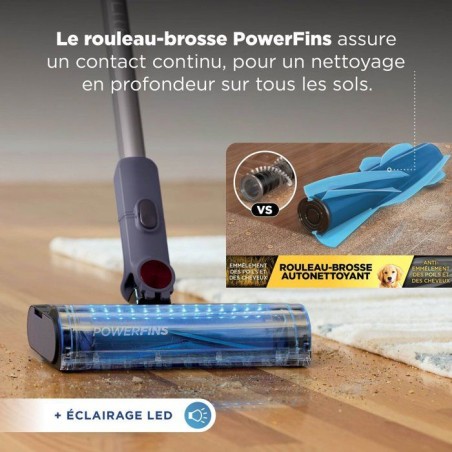 Aspirateur Balai sans fil SHARK PowerLite BU3621EUT - Vidage automatique 1,3 L - Autonomie 40 min - FloorDetect - Ecran LED