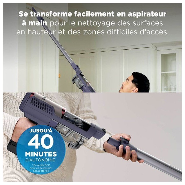 Aspirateur Balai sans fil SHARK PowerLite BU3621EUT - Vidage automatique 1,3 L - Autonomie 40 min - FloorDetect - Ecran LED Aspirateur Balai sans fil SHARK PowerLite BU3621EUT - Vidage automatique 1,3 L - Autonomie 40 min - FloorDetect - Ecran LED