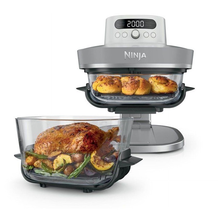 Friteuse sans huile - NINJA - CRISPI PRO - Capacité 5,7 L + 2,3 L - 5 programmes - 2100 W - Blanc Friteuse sans huile - NINJA - CRISPI PRO - Capacité 5,7 L + 2,3 L - 5 programmes - 2100 W - Blanc