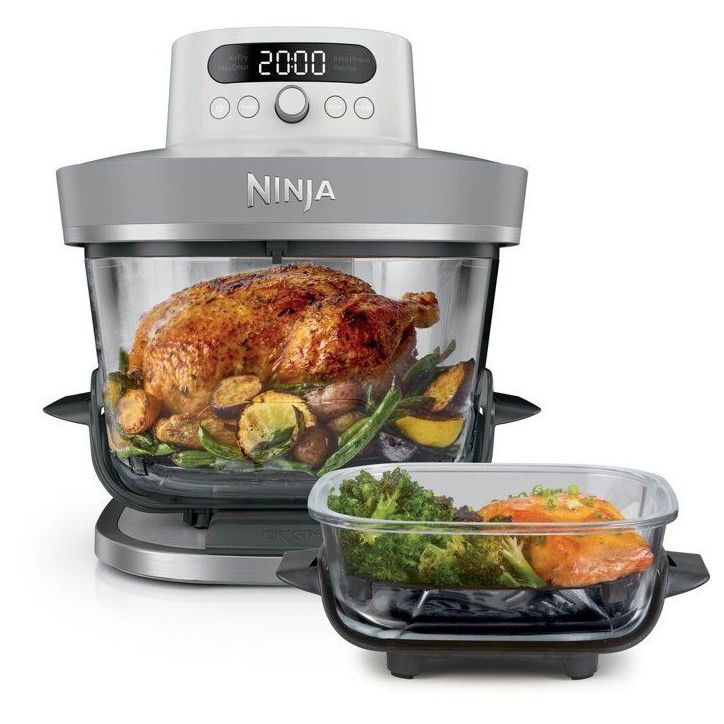 Friteuse sans huile - NINJA - CRISPI PRO - Capacité 5,7 L + 2,3 L - 5 programmes - 2100 W - Blanc Friteuse sans huile - NINJA - CRISPI PRO - Capacité 5,7 L + 2,3 L - 5 programmes - 2100 W - Blanc