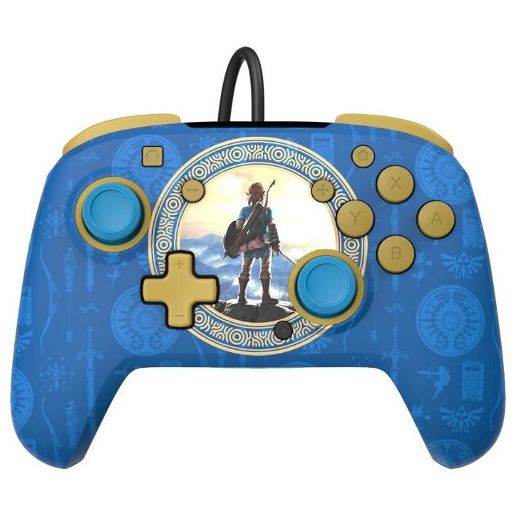 Manette de jeu - Nintendo - Zelda - Filaire - Série limitée - Bleu Manette de jeu - Nintendo - Zelda - Filaire - Série limitée - Bleu