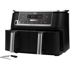 Friteuse sans huile - NINJA - Air Fryer AF451EU - Capacité 9,5 L - Double cuve - 6 programmes de cuisson - 2470 W