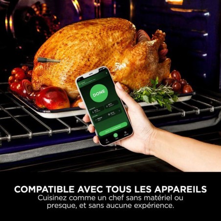Thermosonde connectée NINJA - WP100EU - ProChef sans fil - Suivi Bluetooth/Wi-Fi - Pour cuisson et grill