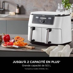 Friteuse sans huile NINJA - Foodi Max Dual Zone AF400EUWH - Capacité 9,5L - 6 programmes - 2470W - Blanc