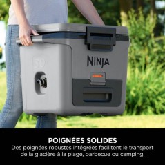 Glaciere roulante FrostVault - NINJA - Rigide - 28L - Grise
