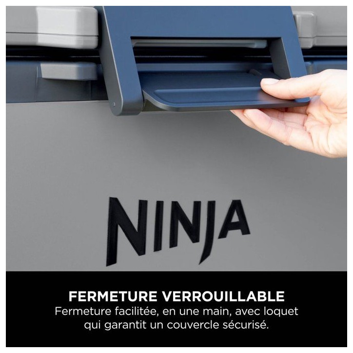 Glaciere roulante FrostVault - NINJA - Rigide - 28L - Grise