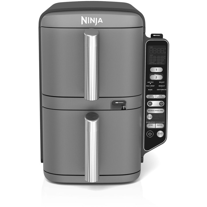 Friteuse sans huile NINJA - Double Stack XL SL451EU - Capacité 9,5L - 6 programmes de cuisson - Thermosonde - 2470W Friteuse sans huile NINJA - Double Stack XL SL451EU - Capacité 9,5L - 6 programmes de cuisson - Thermosonde - 2470W