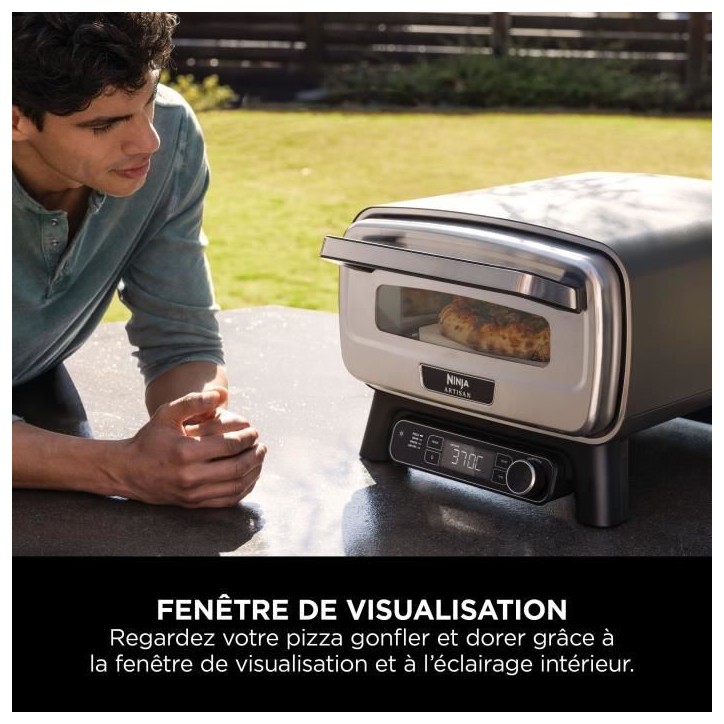 Four a pizza électrique - NINJA - MO201EU - 1760 W - 4 modes de cuisson - jusqu'a 370° - Gris Four a pizza électrique - NINJA - MO201EU - 1760 W - 4 modes de cuisson - jusqu'a 370° - Gris