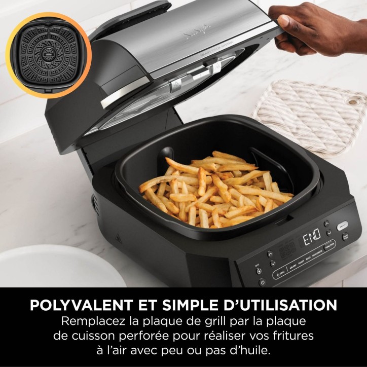 Grill NINJA - EG351EU - Capacité 5,7L - 5 programmes de cuisson - Thermosonde - 1760W Grill NINJA - EG351EU - Capacité 5,7L - 5 programmes de cuisson - Thermosonde - 1760W