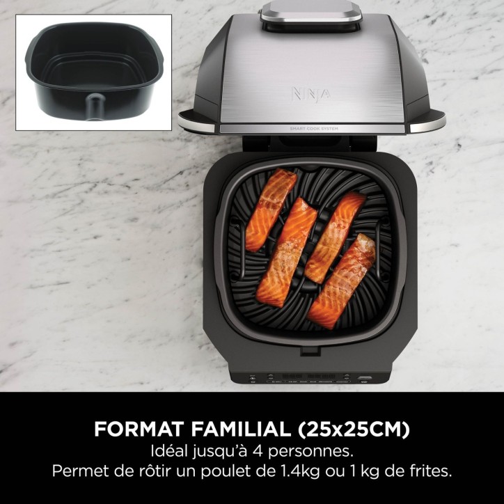 Grill NINJA - EG351EU - Capacité 5,7L - 5 programmes de cuisson - Thermosonde - 1760W Grill NINJA - EG351EU - Capacité 5,7L - 5 programmes de cuisson - Thermosonde - 1760W