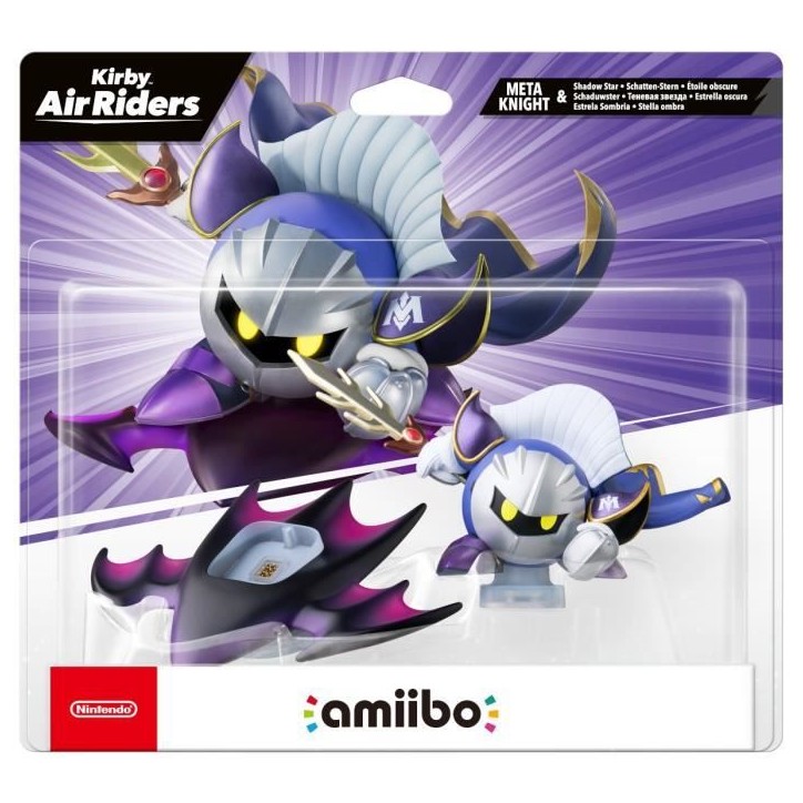 Figurine Amiibo - Meta Knight & Étoile Obscure • Collection Kirby Figurine Amiibo - Meta Knight & Étoile Obscure • Collection Kirby