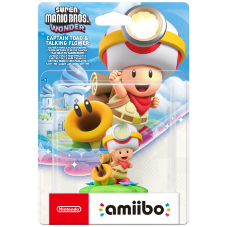 Figurine Amiibo - Capitaine Toad & Fleur Cancan • Collection Super M