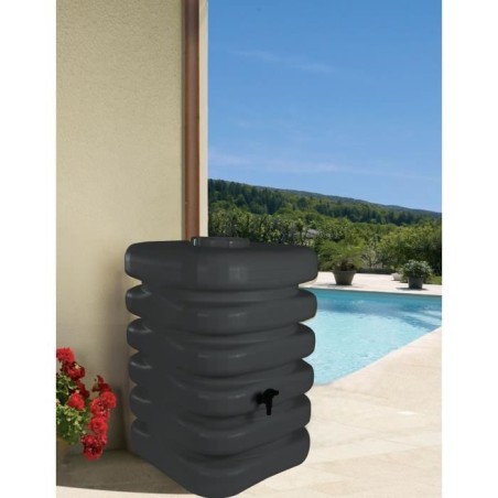 Récupérateur d'eau - BELLI - Cubique - 350 litres - Anthracite