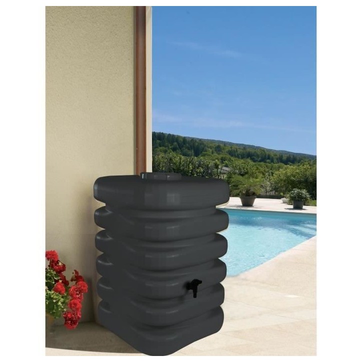 Récupérateur d'eau - BELLI - Cubique - 350 litres - Anthracite Récupérateur d'eau - BELLI - Cubique - 350 litres - Anthracite