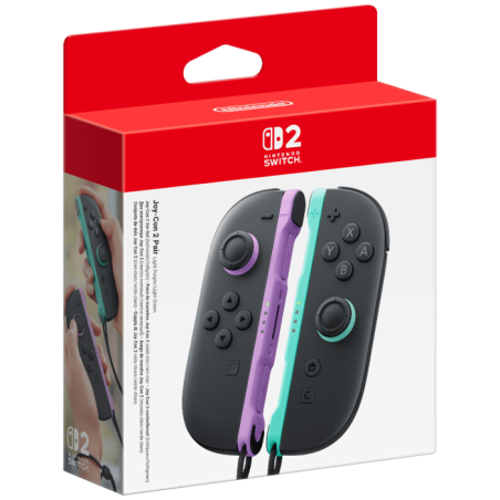 Paire de manettes Joy-Con 2 Violet Clair & Vert Clair pour Nintendo Sw