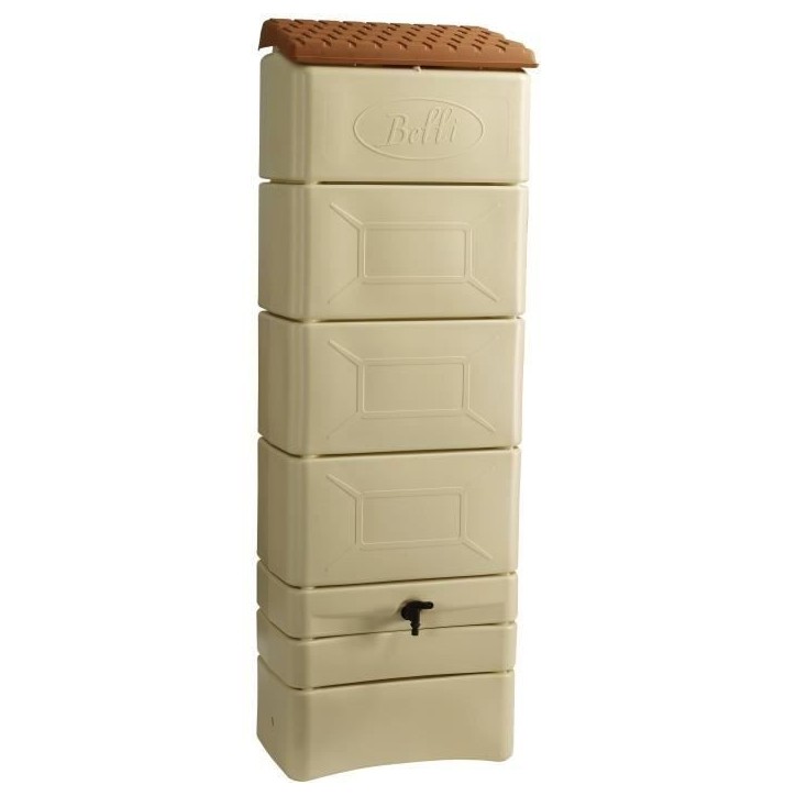 Récupérateur d'eau mural - BELLI - 300 L - Beige