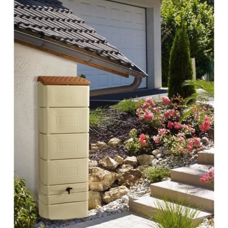 Récupérateur d'eau mural - BELLI - 300 L - Beige