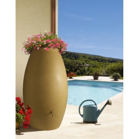 Récupérateur d'eau Jarre rotomoulé - BELLI - 500 L - Beige