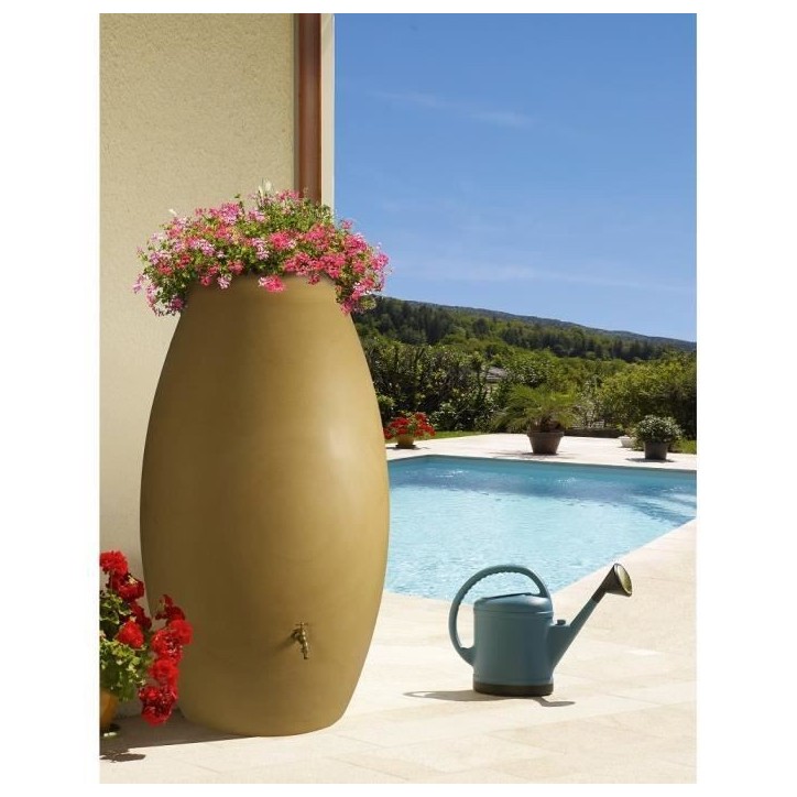 Récupérateur d'eau Jarre rotomoulé - BELLI - 500 L - Beige