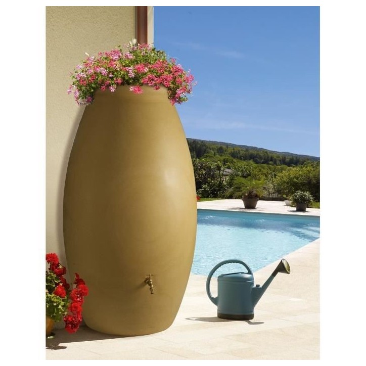 Récupérateur d'eau Jarre roto moulé - BELLI - 1000 L - Beige