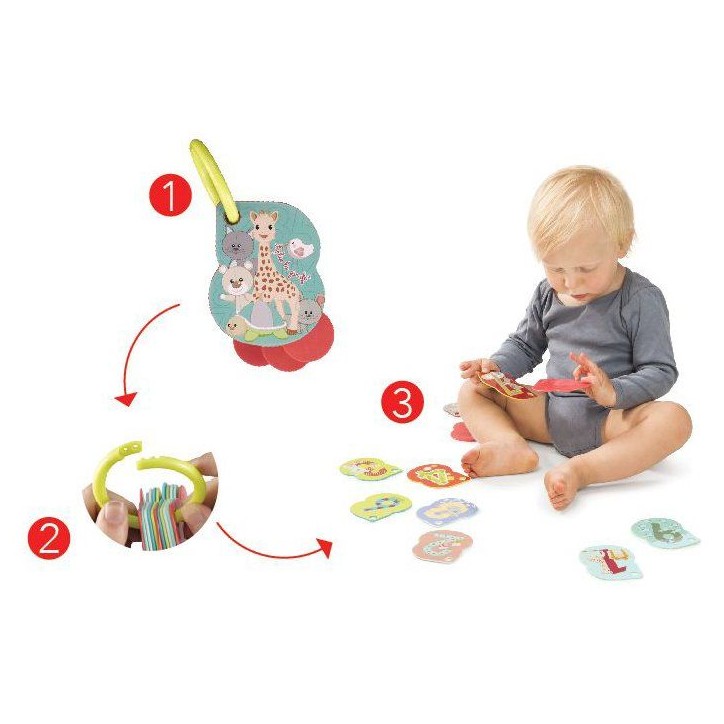 Imagier - SOPHIE LA GIRAFE - Numerogolo - Cartes a chiffres - Couleurs vives - Anneau ouvrant Imagier - SOPHIE LA GIRAFE - Numerogolo - Cartes a chiffres - Couleurs vives - Anneau ouvrant