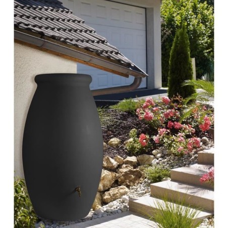 Récupérateur d'eau Jarre rotomoulé - BELLI - 1000 L - Anthracite
