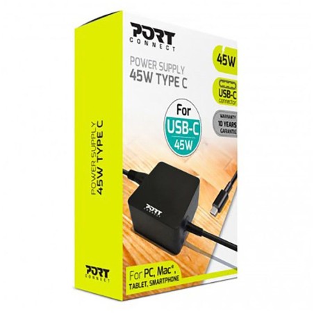 PORT Connect Alimentation secteur PC Mac tablette & smartphone TYPE USB-C 45W