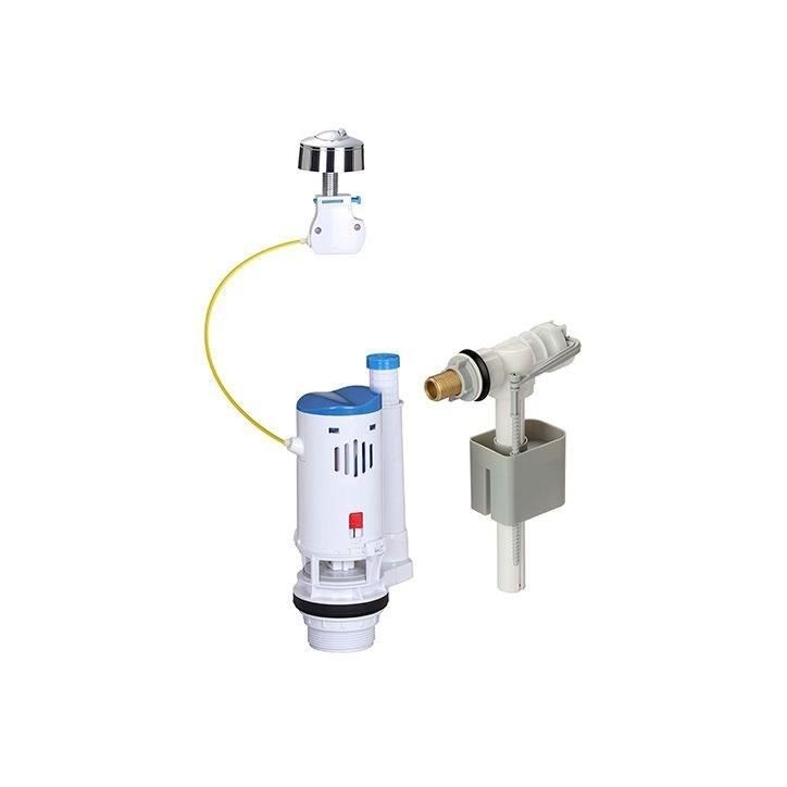 Kit de chasse d'eau - NOVOBAIN - Avec mécanisme et robinet - Débit 3/6L - Hauteur réglable (250 a 510 mm) - Accessoires inclu Kit de chasse d'eau - NOVOBAIN - Avec mécanisme et robinet - Débit 3/6L - Hauteur réglable (250 a 510 mm) - Accessoires inclu