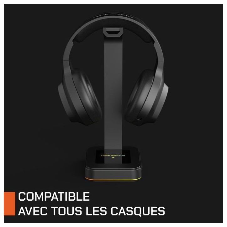 Support de casque gaming - NOVA GAMING - Hydra - Support universel - LED RGB - Noir Support de casque gaming - NOVA GAMING - Hydra - Support universel - LED RGB - Noir