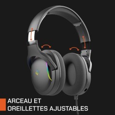 Casque gamer filaire - NOVA GAMING - Borealis - Micro amovible - LED R