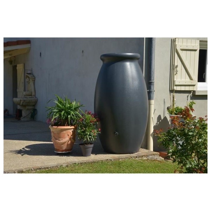 Récupérateur d'eau Jarre Toscan - BELLI - 1000 L - Anthracite